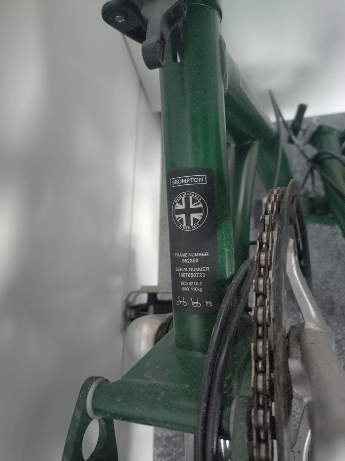 Brompton M3L C-Line Utility Mid 2022 Folding Bike - Racing Green