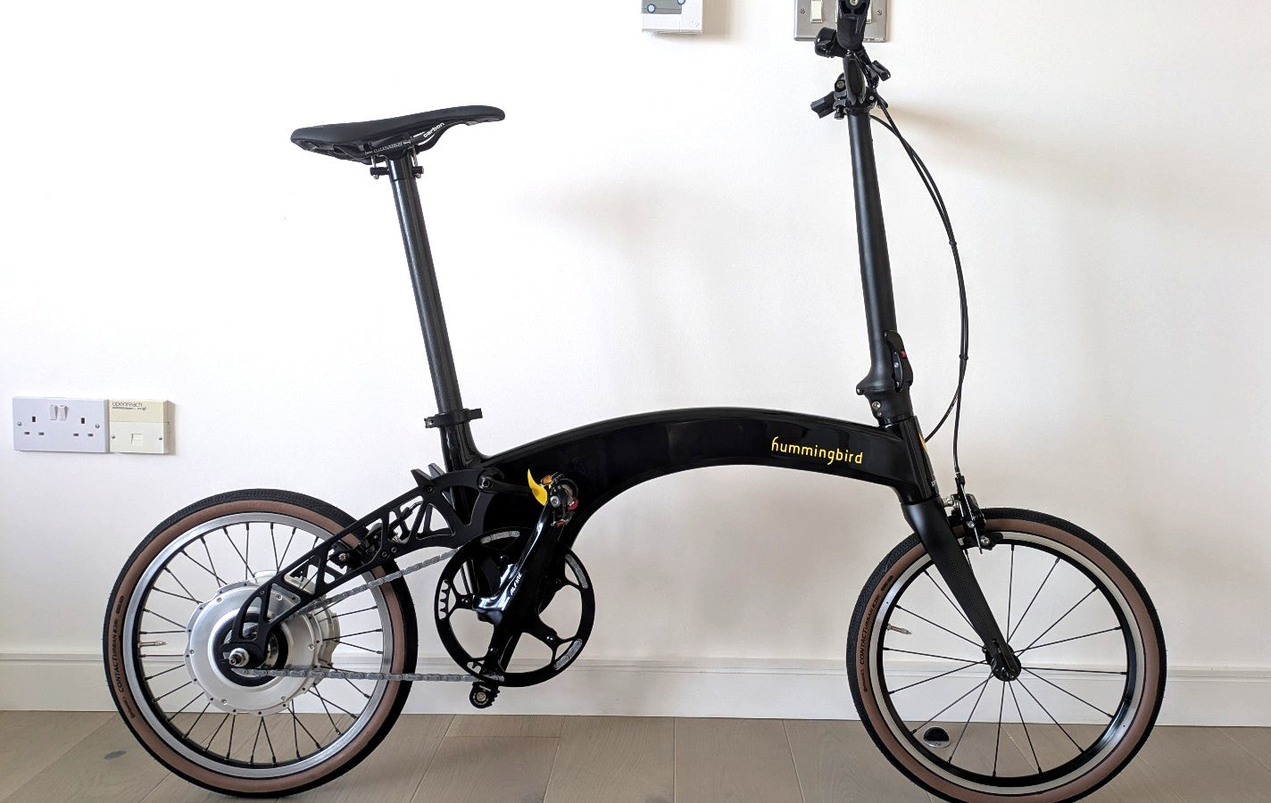 Hummingbird (now Prodrive) Carbon Fibre Folding bike with Zehus hub
