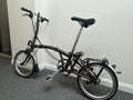 Used Brompton S6L Raw Lacquer 6 Speed Folding Bike with Rear Rack