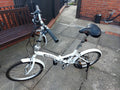 Saxon FoldUp Leisure Folding White Bike 20” Wheels. Avenir Comfort Plus Saddle.