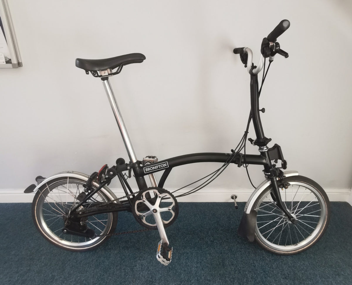 2023 Brompton C Line Explore, 6-speed, Black, High Handlebar