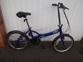 Apollo Tuck Folding Bike 20in Blue 6-Speed V-Brake Kickstand