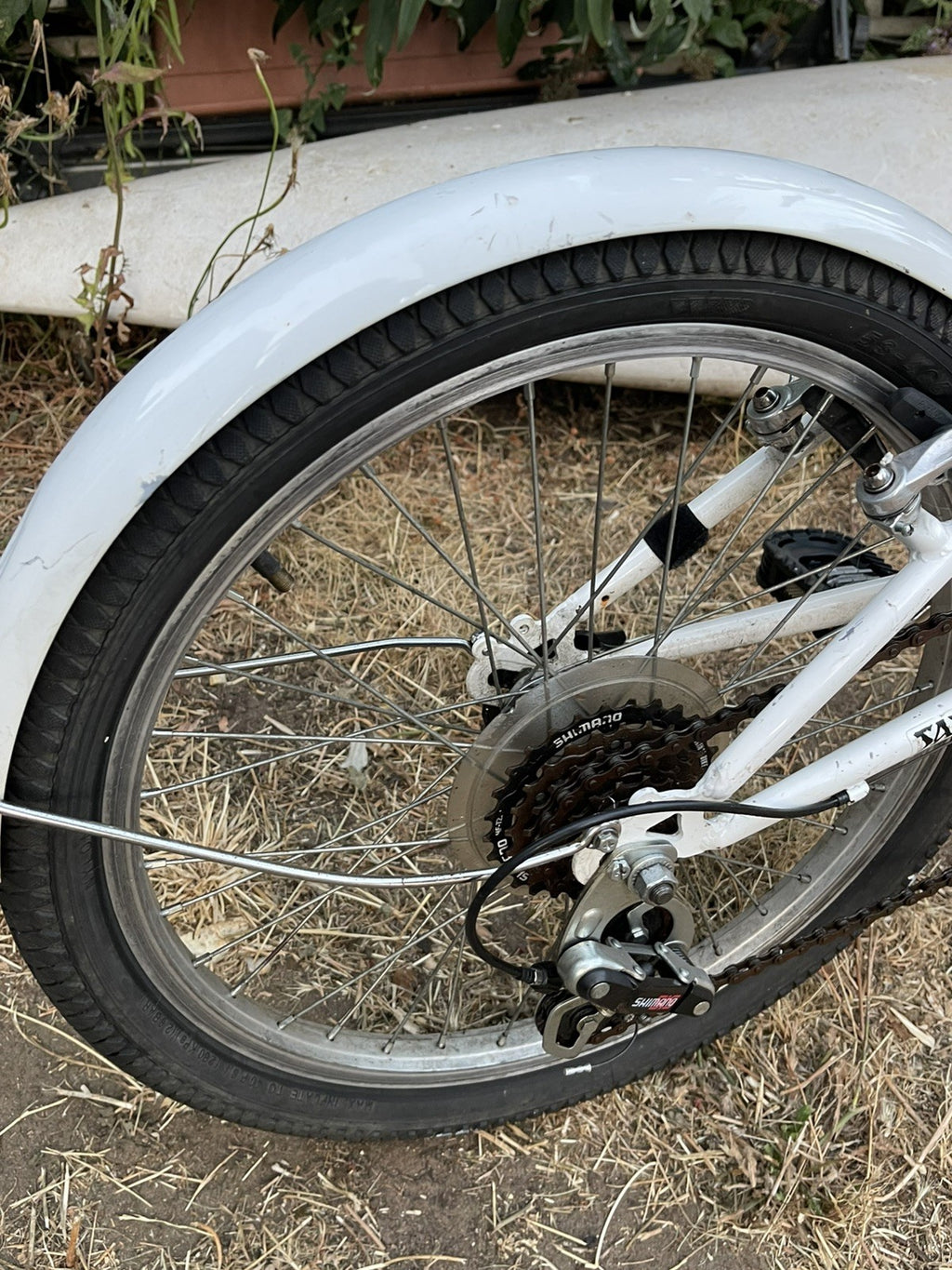 Saxon Fold Leisure Folder 20in 5peed Folding Bike Mudguards White working good