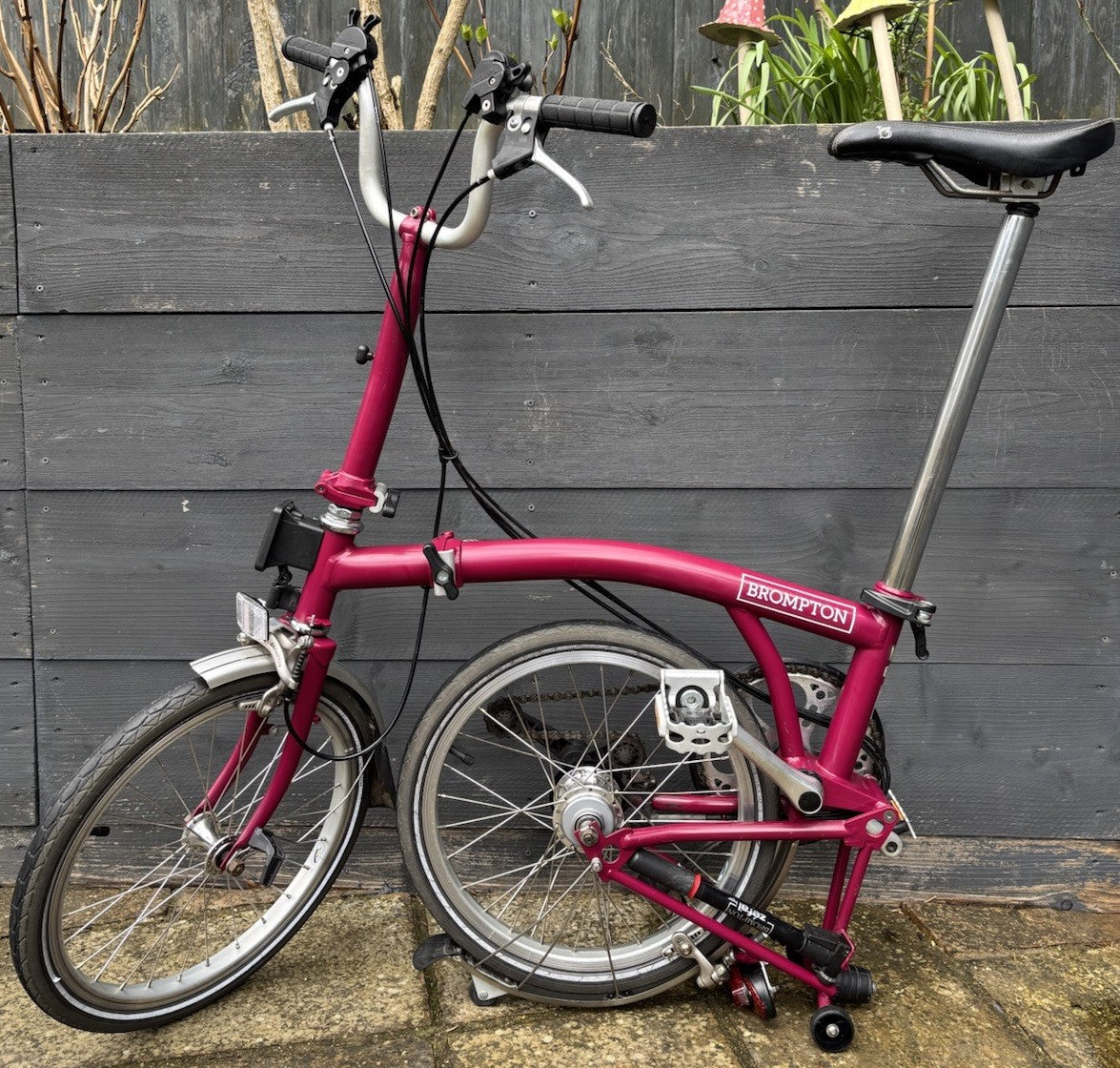 Brompton M6L in Berry Crush Folding bike C Line Equivalent - Leisure Use Only