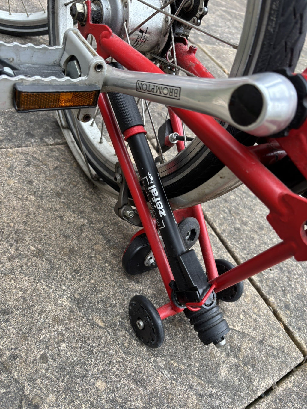 Brompton 2006 M3L Folding Bicycle 3-Speed in Red with many accessories