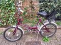 Raleigh Stowaway 3 1980s folding bike, in Purple, 3-Speed Sturmey Archer gears