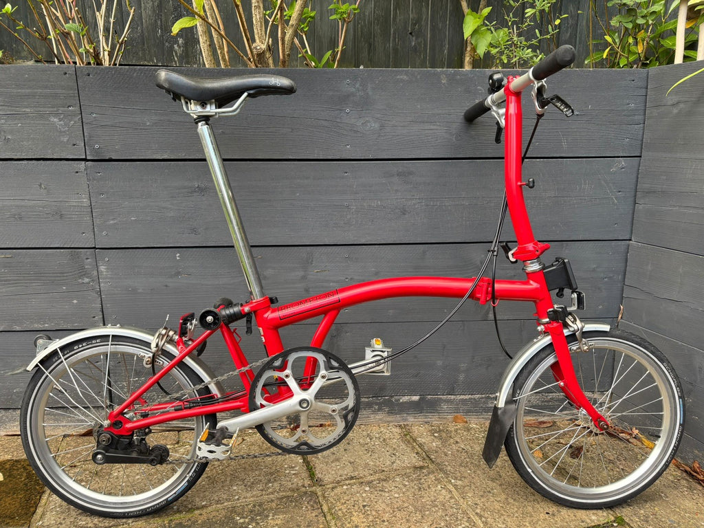 Brompton S2L Folding Bike 2 Speed C Line Urban Low in Red