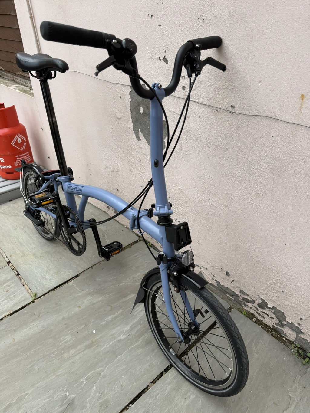 Brompton C Line 2023 - 2 Speed - Cloud Blue and Black