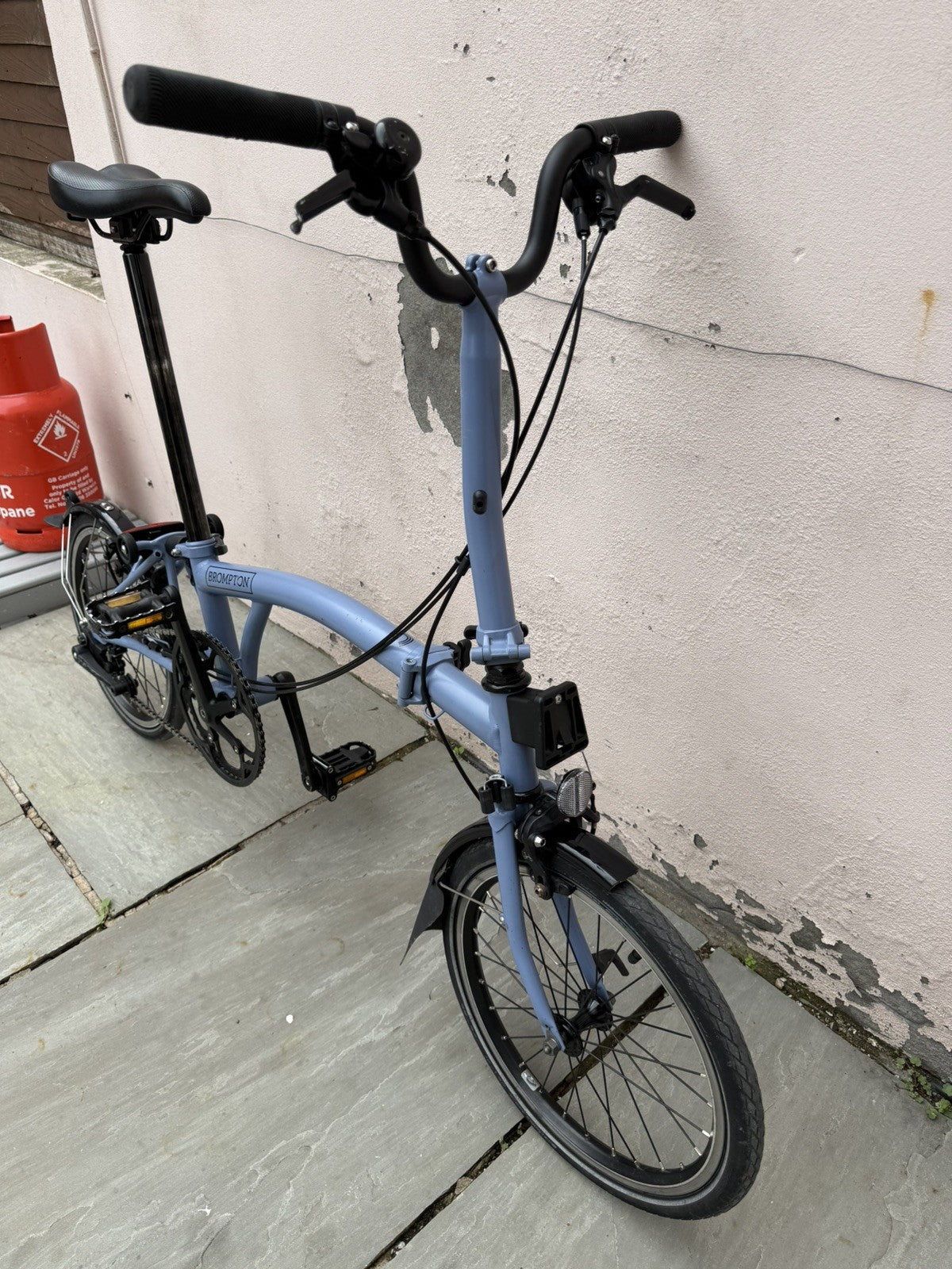 Brompton C Line 2023 - 2 Speed - Cloud Blue and Black