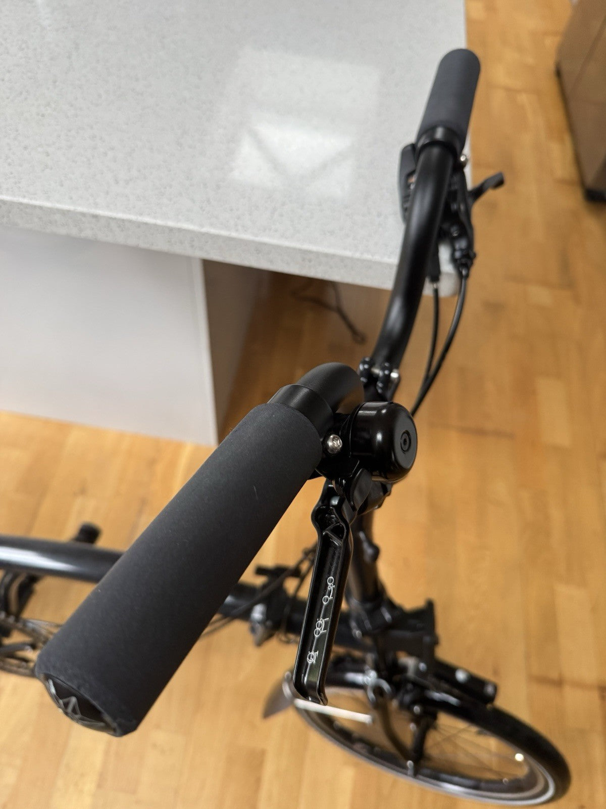Brompton P Line 4 Speed 2023 Mid Handlebar Folding Bike - Midnight Black