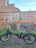 KCP Foldo 20" Wheel Folding Commuter Bicycle – Black, 6-Speed with Rear Rack