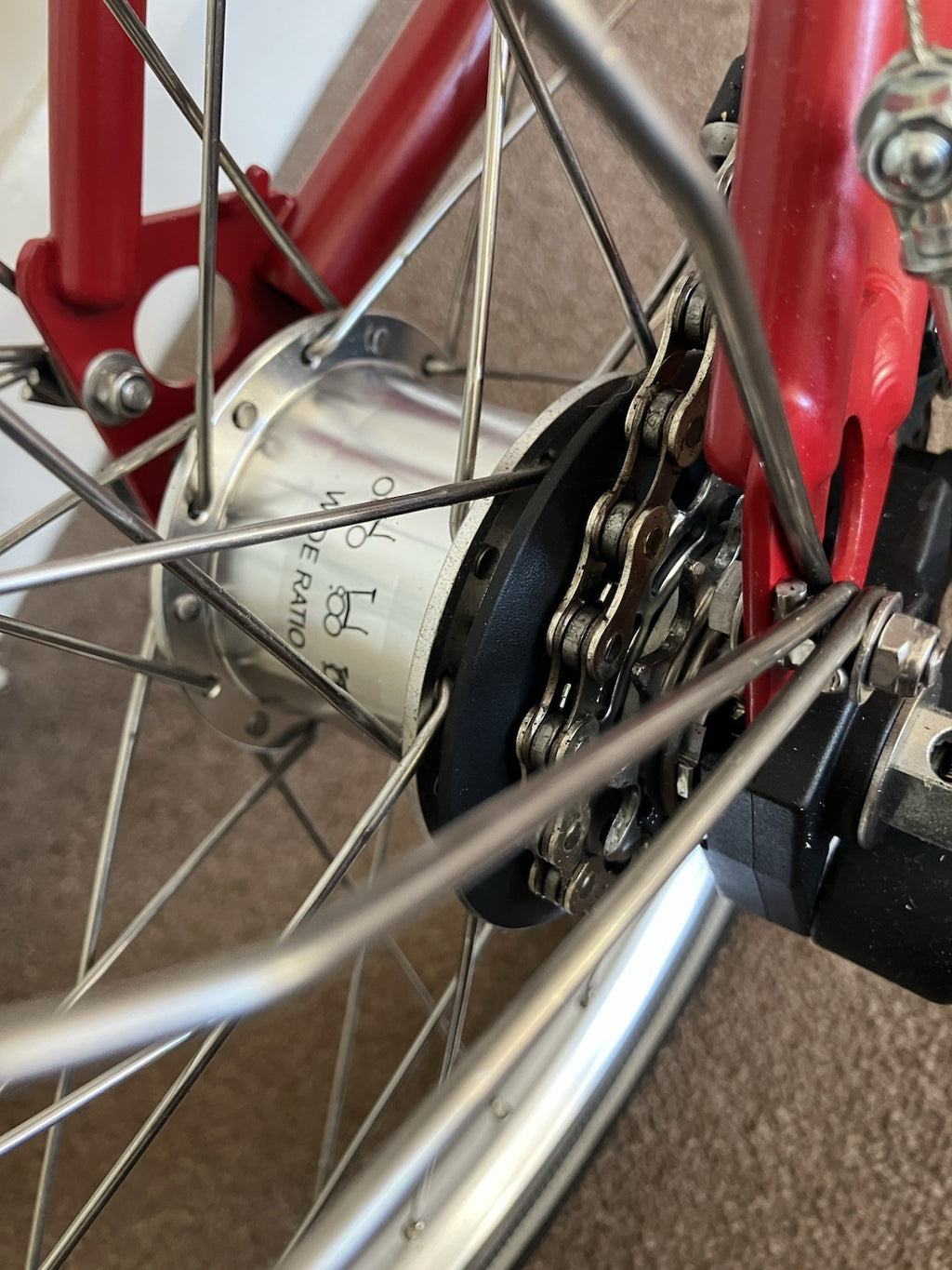 Brompton M6L (C-Line Explore) Folding Bike In House Red