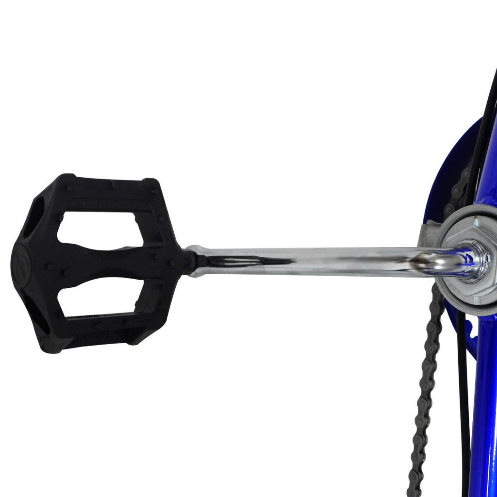 With Basket Blue UK 24 Inch Adult Trike Tricycle Foldable 3 Wheel Bike 7-Speed