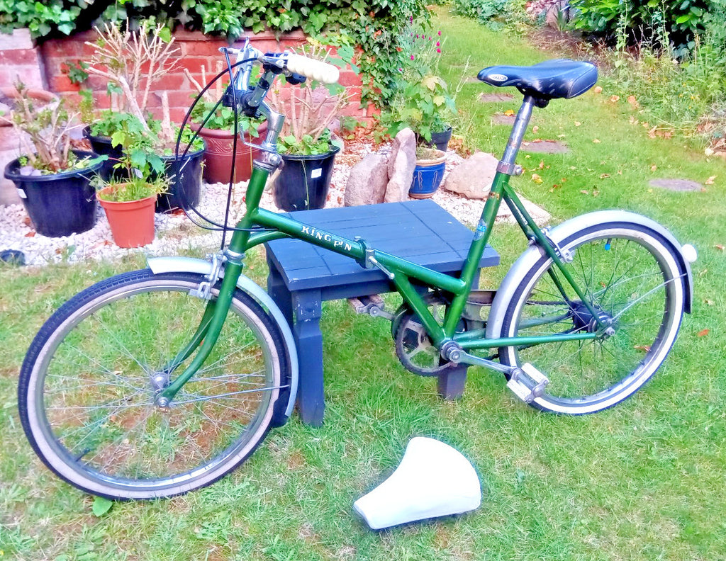 VINTAGE 1970s GREEN DAWES KINGPIN FOLDING BIKE BICYCLE STURMEY ARCHER 3 SPEED