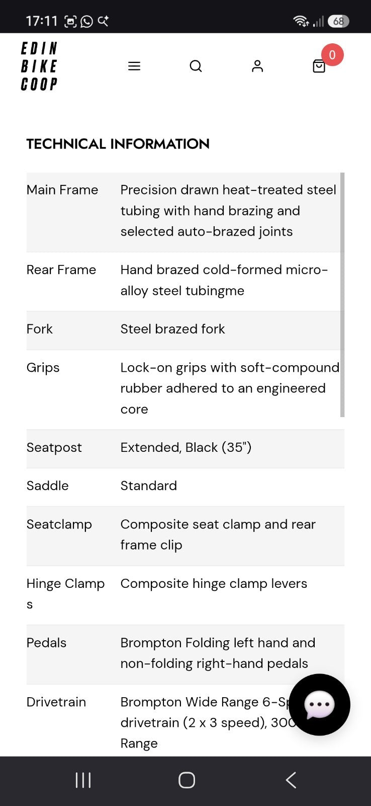 BROMPTON C LINE,  6 SPEED