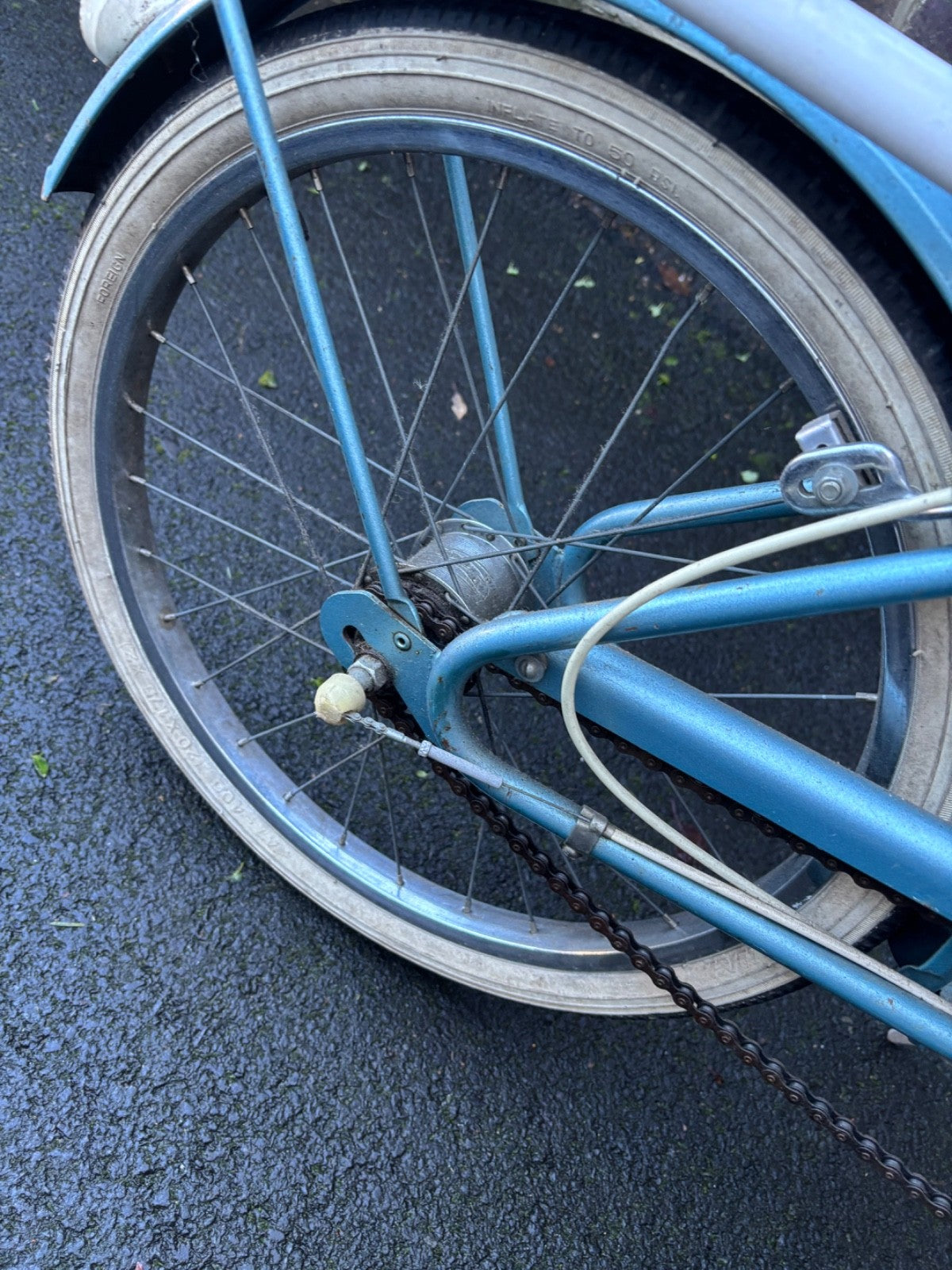 BSA folding bike, used, circa 1960/70, blue