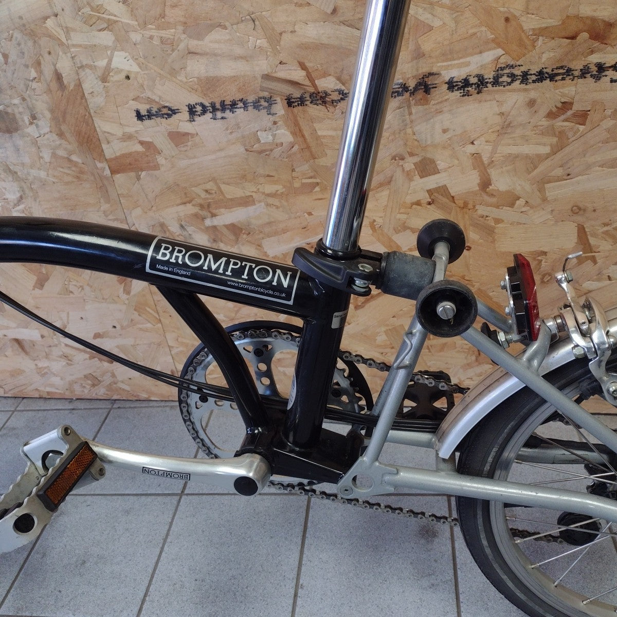 Brompton M6L 2007 Folding Bike Black Serviced Ready To Ride Six-Speed Hub Gear