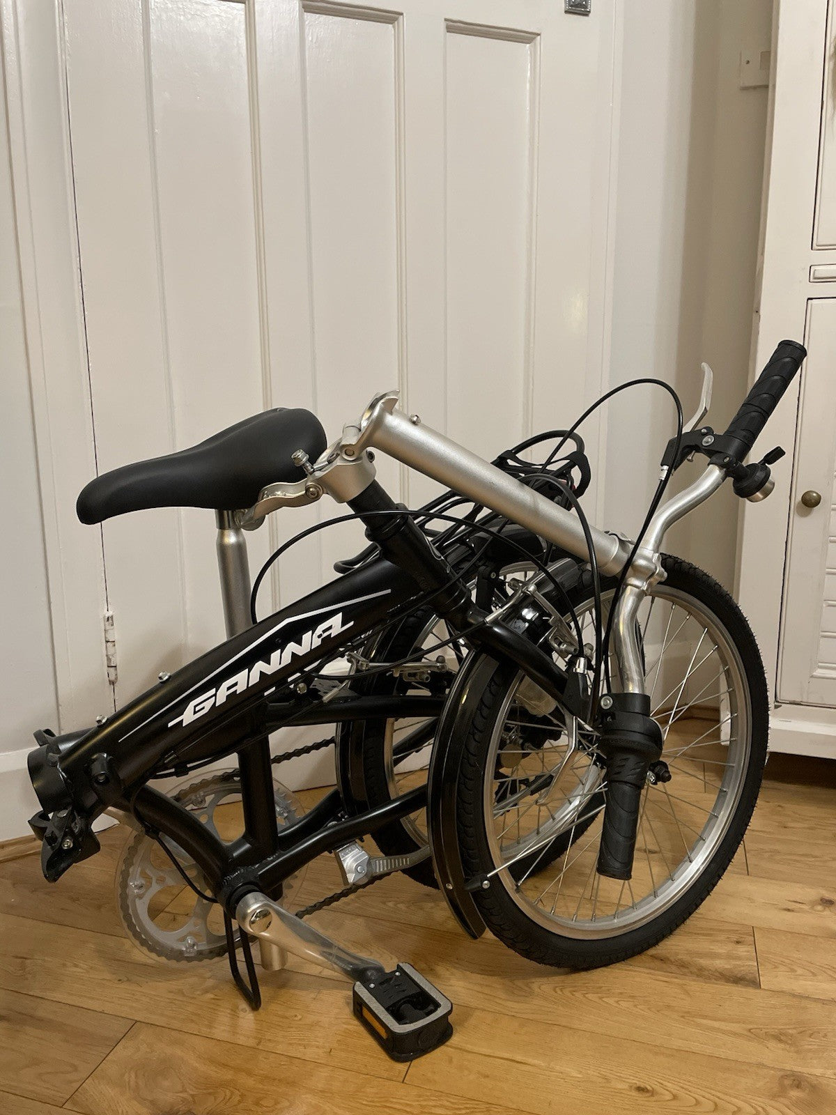 Premium Ganna Italian Folding Bike With Lights & Back Rack Included
