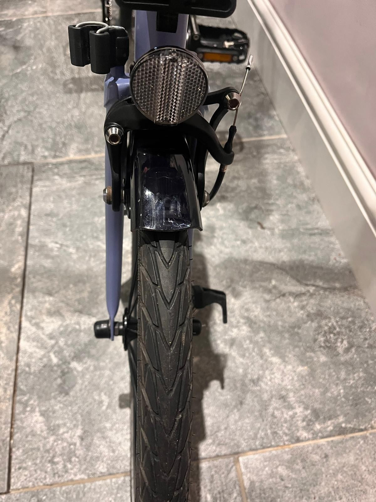 Ocean Blue Brompton C Line 6 Speed 2023 Folding Bike. Serviced, with accessories