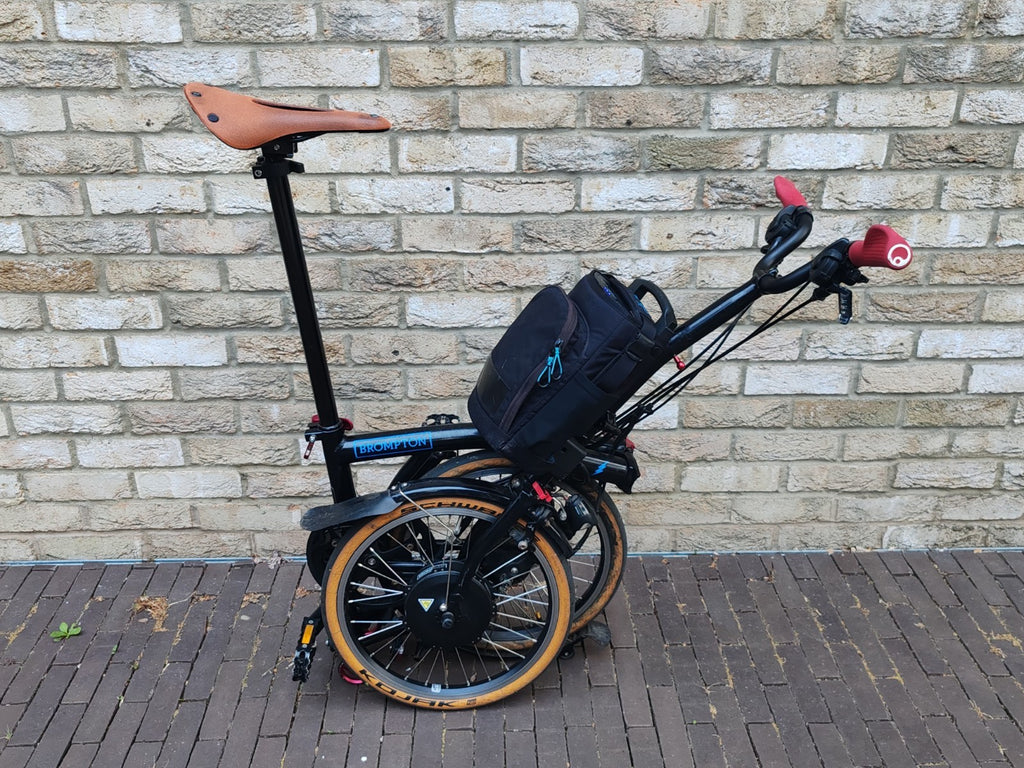 Brompton Elec M6L 6 Speed Folding Black Custom Schwalbe Kojak Tanwall