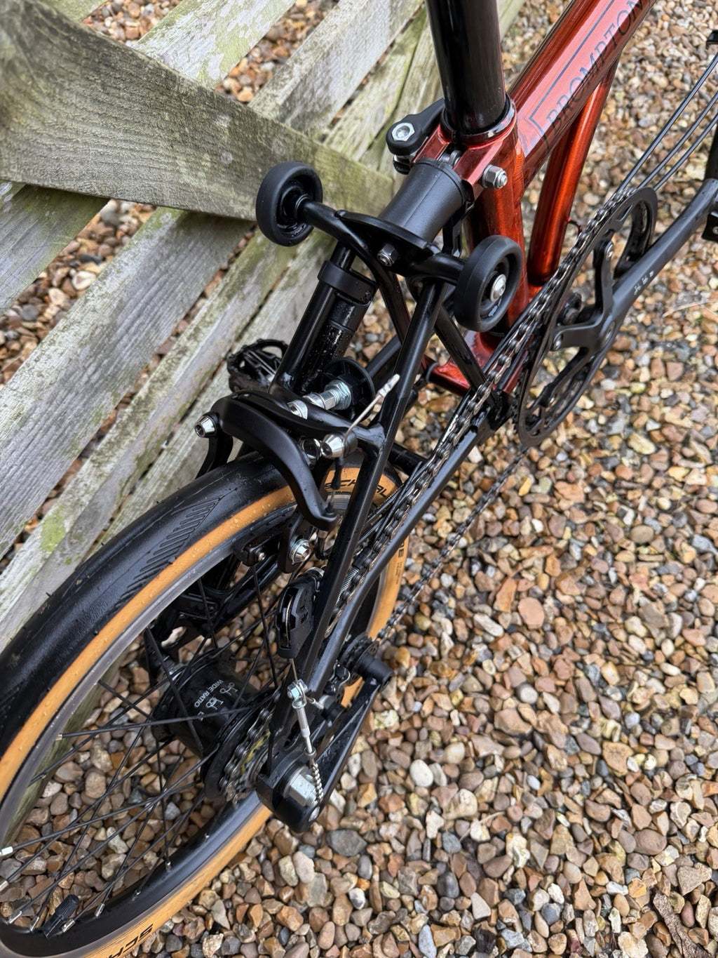 Brompton C Line Black Edition Explore Flame Lacquer, Low 6-Speed