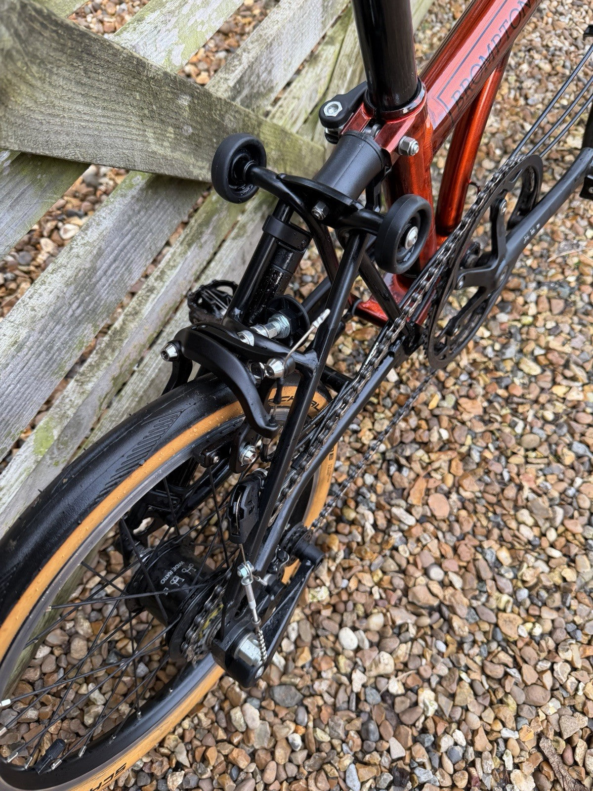 Brompton C Line Black Edition Explore Flame Lacquer, Low 6-Speed