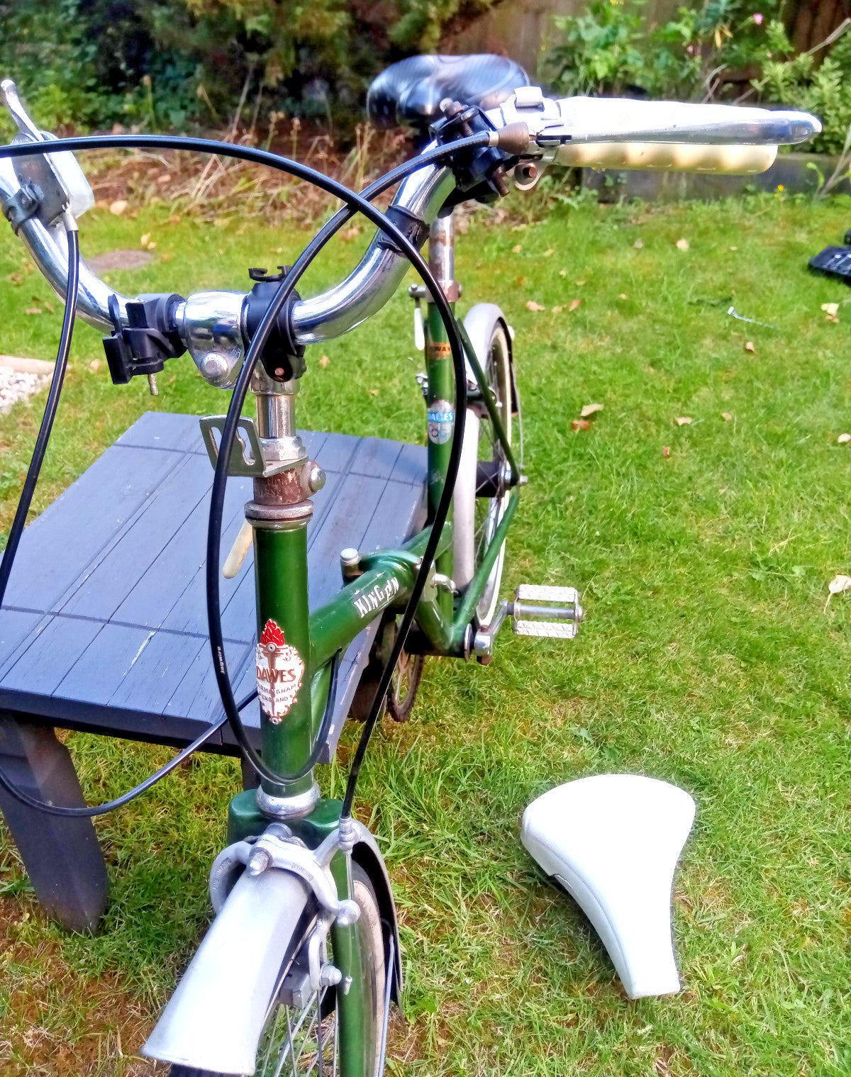 VINTAGE 1970s GREEN DAWES KINGPIN FOLDING BIKE BICYCLE STURMEY ARCHER 3 SPEED