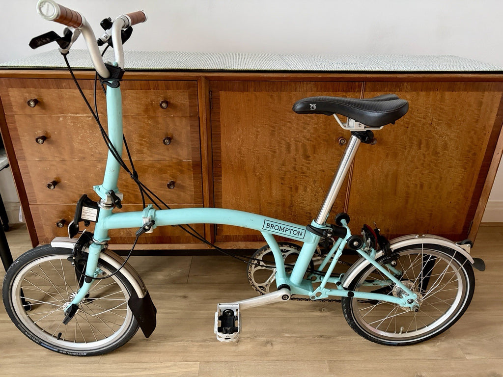 Brompton M3L folding bike C Line Equivalent in Turkish Green