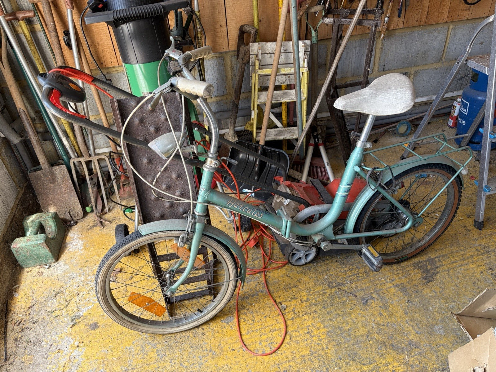 Hercules Compact Folding Bike Vintage 1970s 20" Wheel