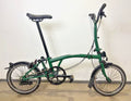 Brompton C Line 2 Speed 2023 Mid Handlebar Folding Bike - Racing Green