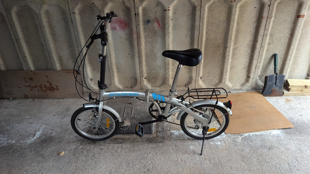 Proteam Folding Bike   6 shimano  gears  16' wheels' bicycle  fold up v-brakes