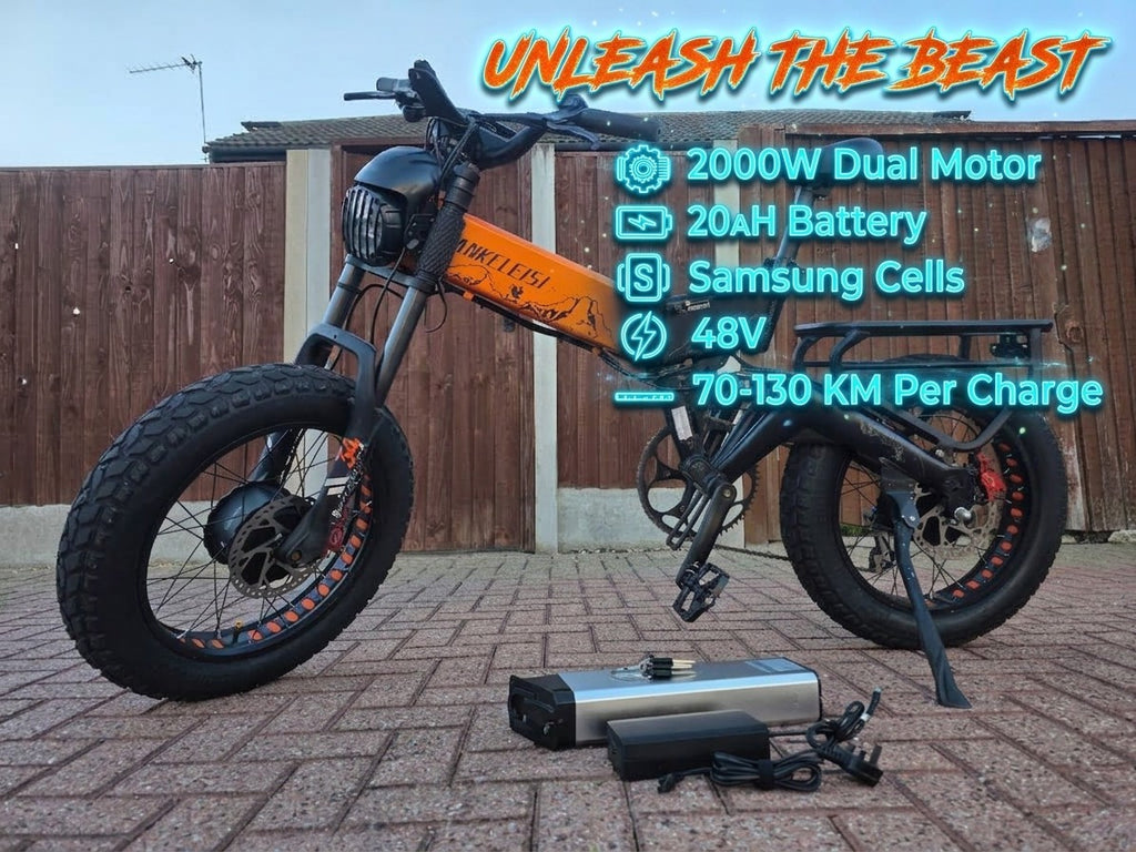 Lankeleisi X3000 Max 20" 4.0 Bike 48V 20AH Foldable Bicycle UPGRADED CUSTOMIZED