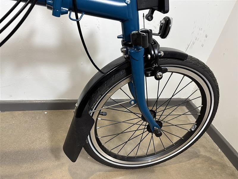 Brompton C Line 6 Speed 2023 High Handlebar Folding Bike - Ocean Blue
