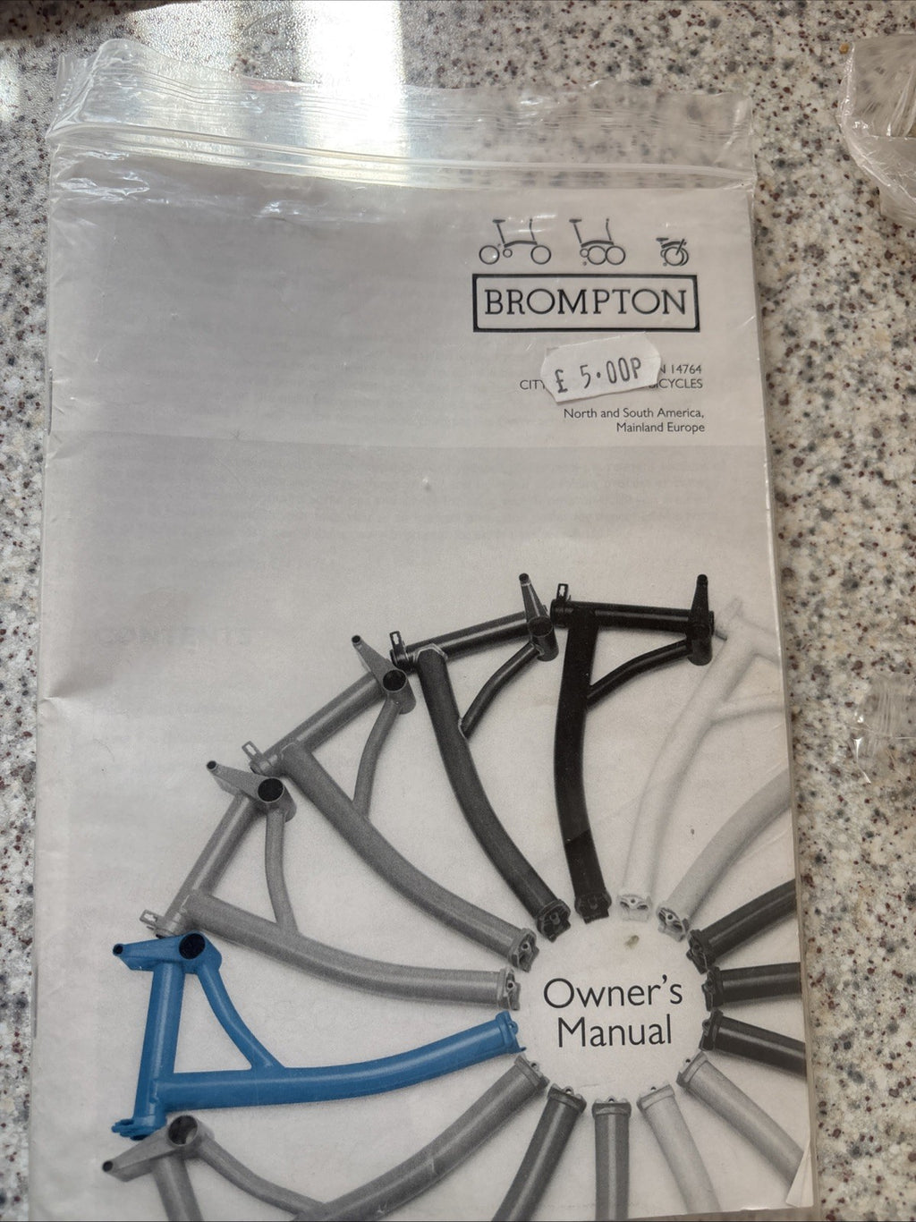 Brompton P6R Black Folding Bike - 6 Speed 2015 with Luggage Rack and Bungees