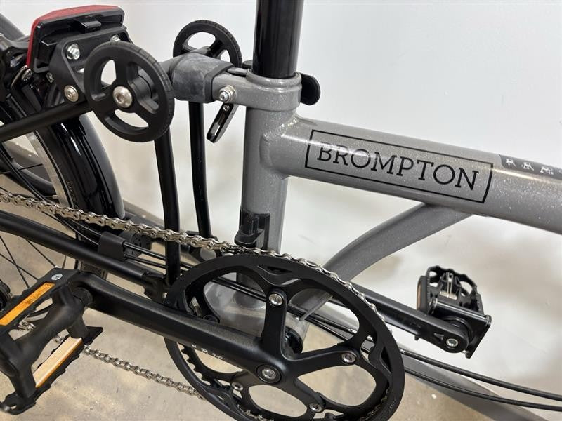 Brompton P Line 4 Speed 2022 Mid Handlebar Folding Bike - Storm Grey