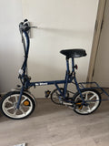 Di Blasi Folding Bike 16in Blue with Rear Rack, & Caliper Brakes