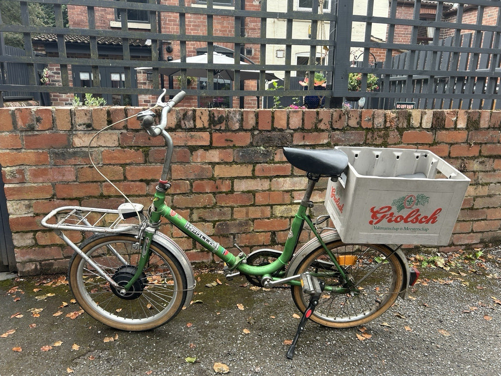 Apollo Green 20in Folding Bike Step-Through Frame Rear Rack Mudguards Kickstand