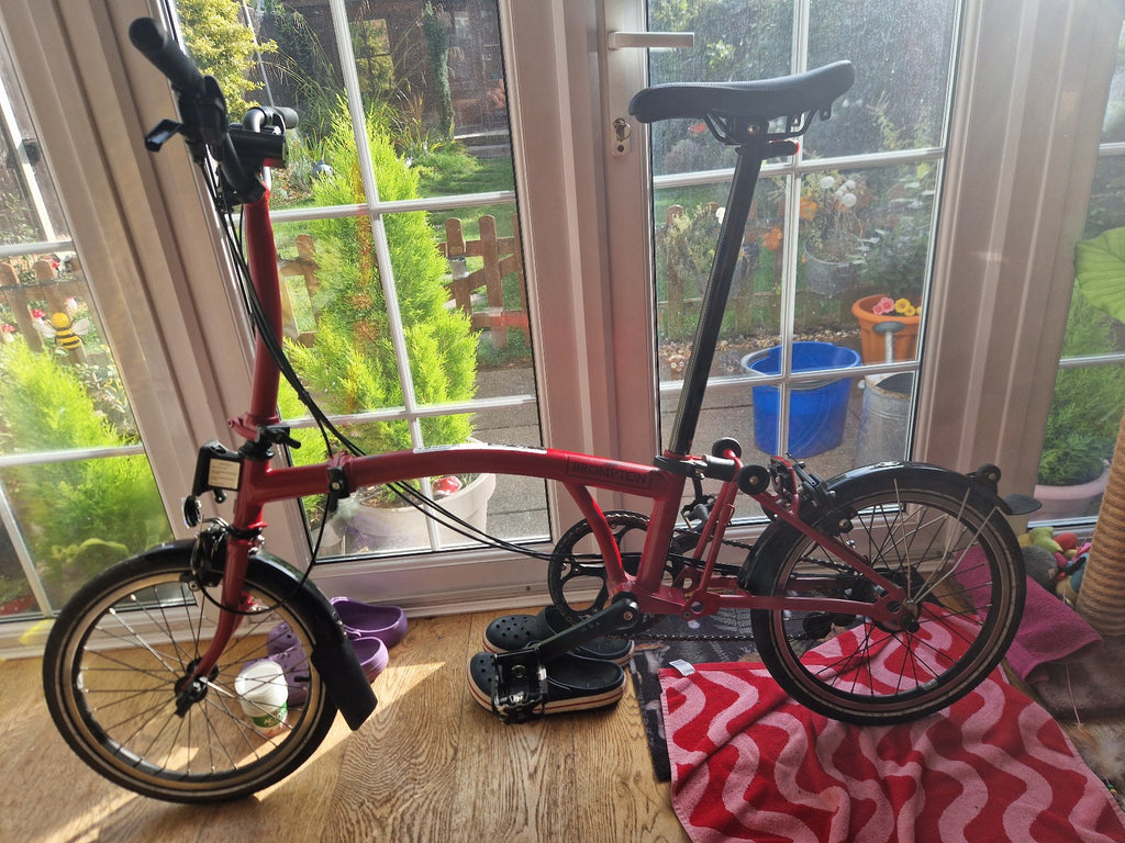 Brompton Folding C Line Bike 6-Speed, Red