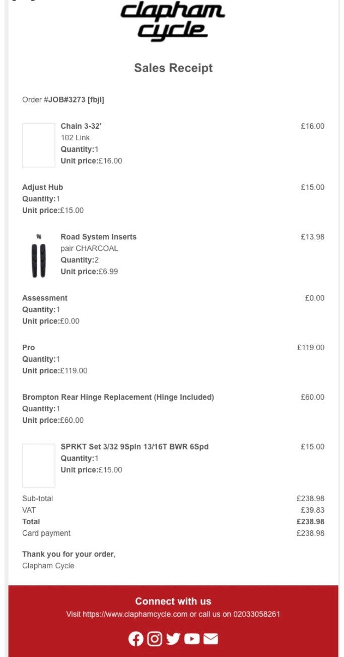 Brompton Folding Bike 6 Speed JUST HAD £238 SERVICE - Clapham Cycle