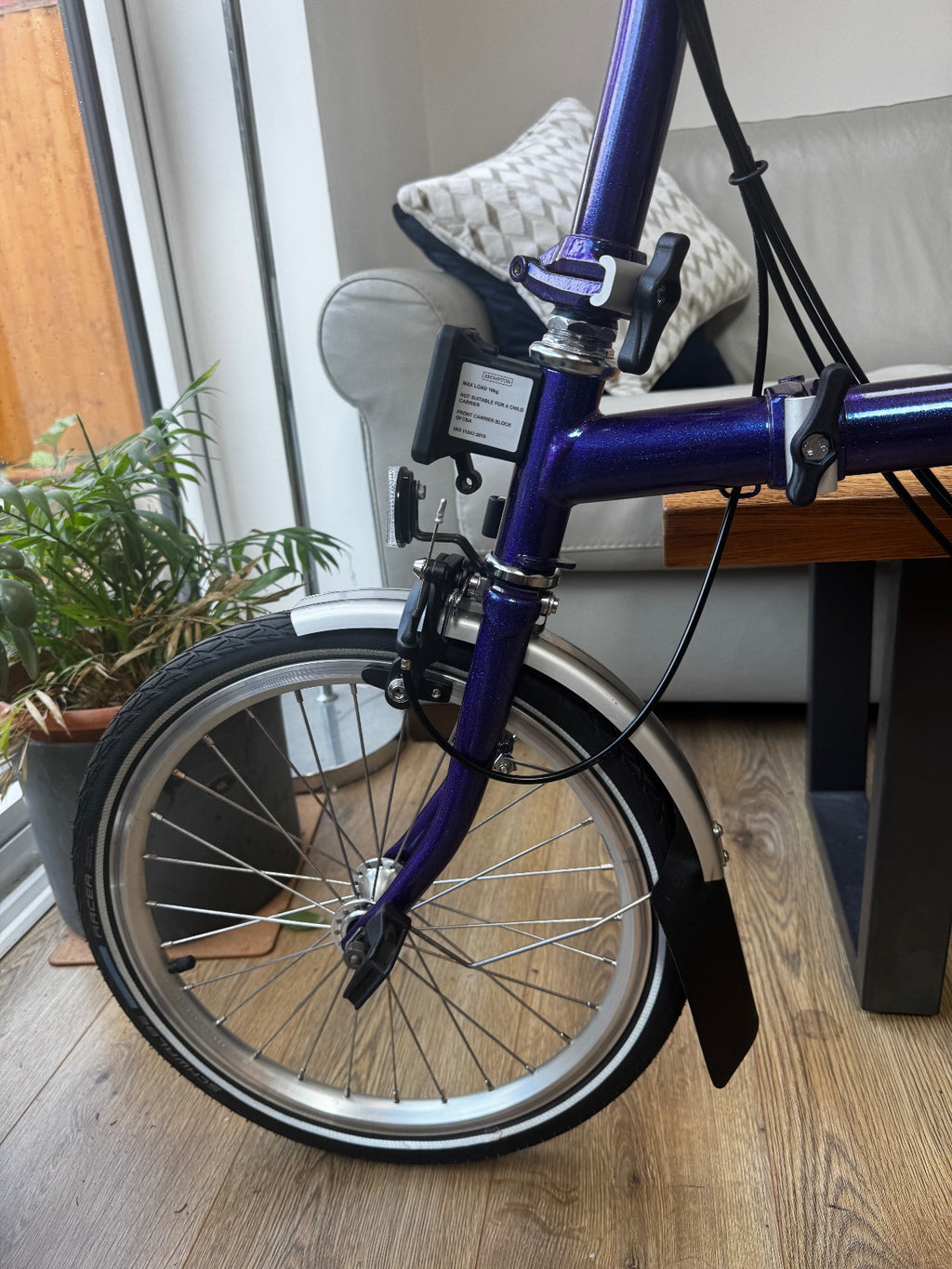 Brompton M6L Folding Bicycle - PURPLE METALLIC - 6 Speed - MINT
