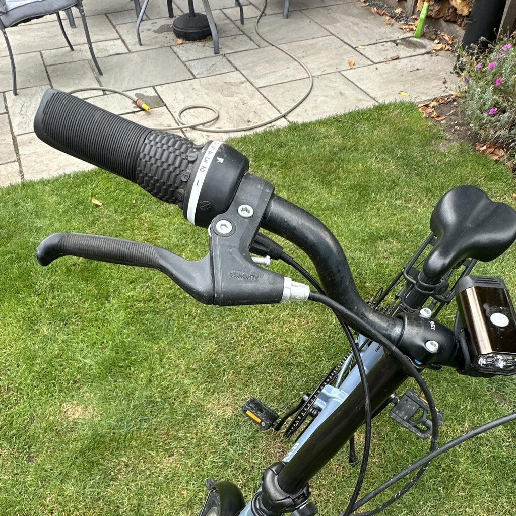 B'TWIN Tilt 120 20in Folding Bike Grey/Black Rear Rack Mudguards Reflectors
