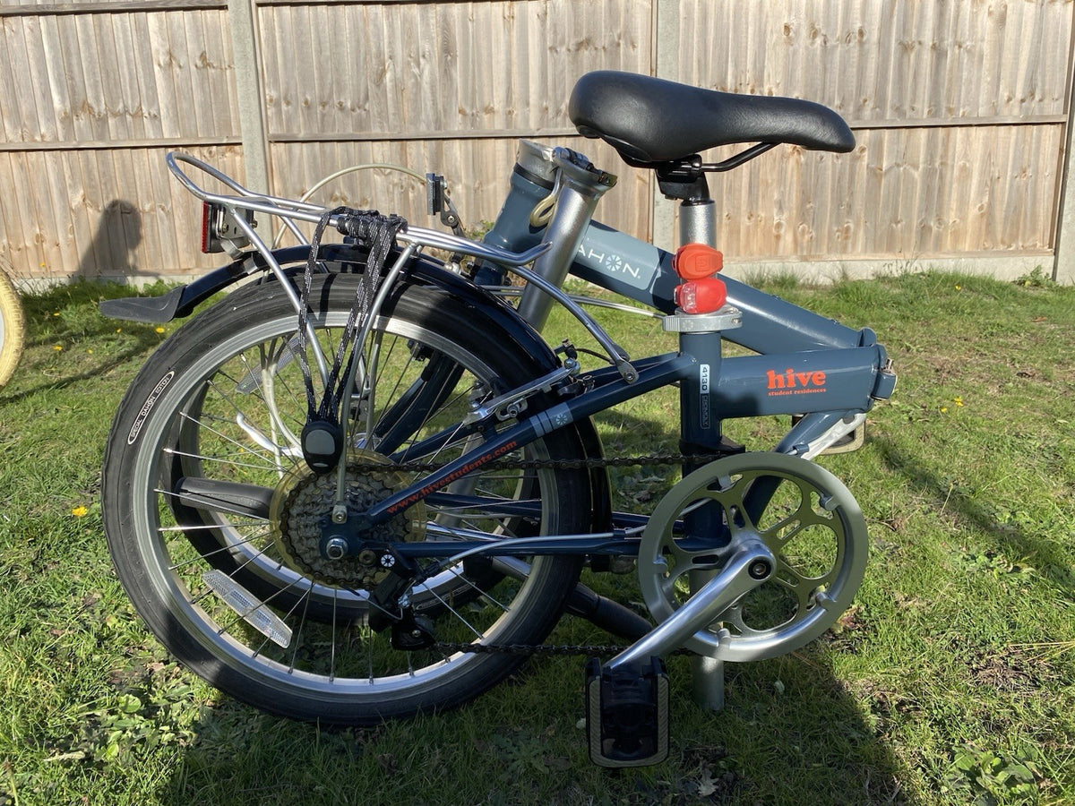 Dahon hive 4130 Folding Bike 20 in Blue 7 speed luggage Rack Mudguards for tube