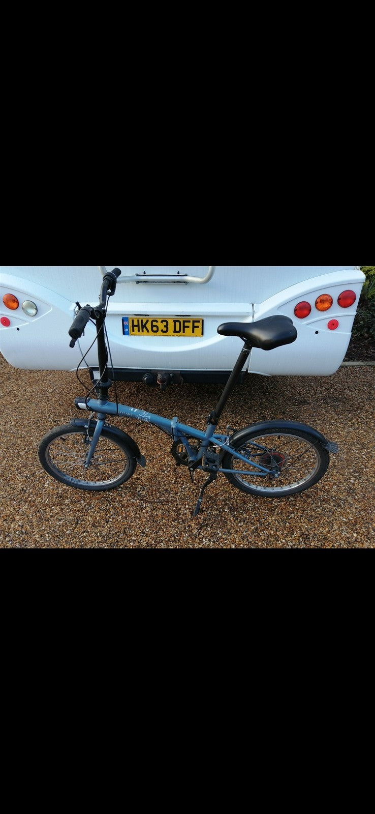 Blue Oxylane Folding Bike.. Works Read Advert