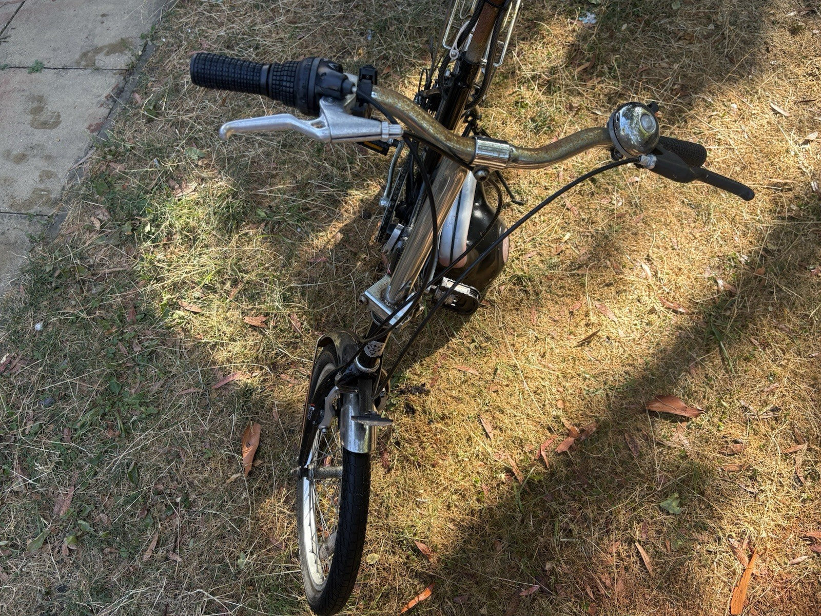 Tiger Folding Bike 20in Black/Silver Mudguards Rear Rack Cruiser Bar Derailleur