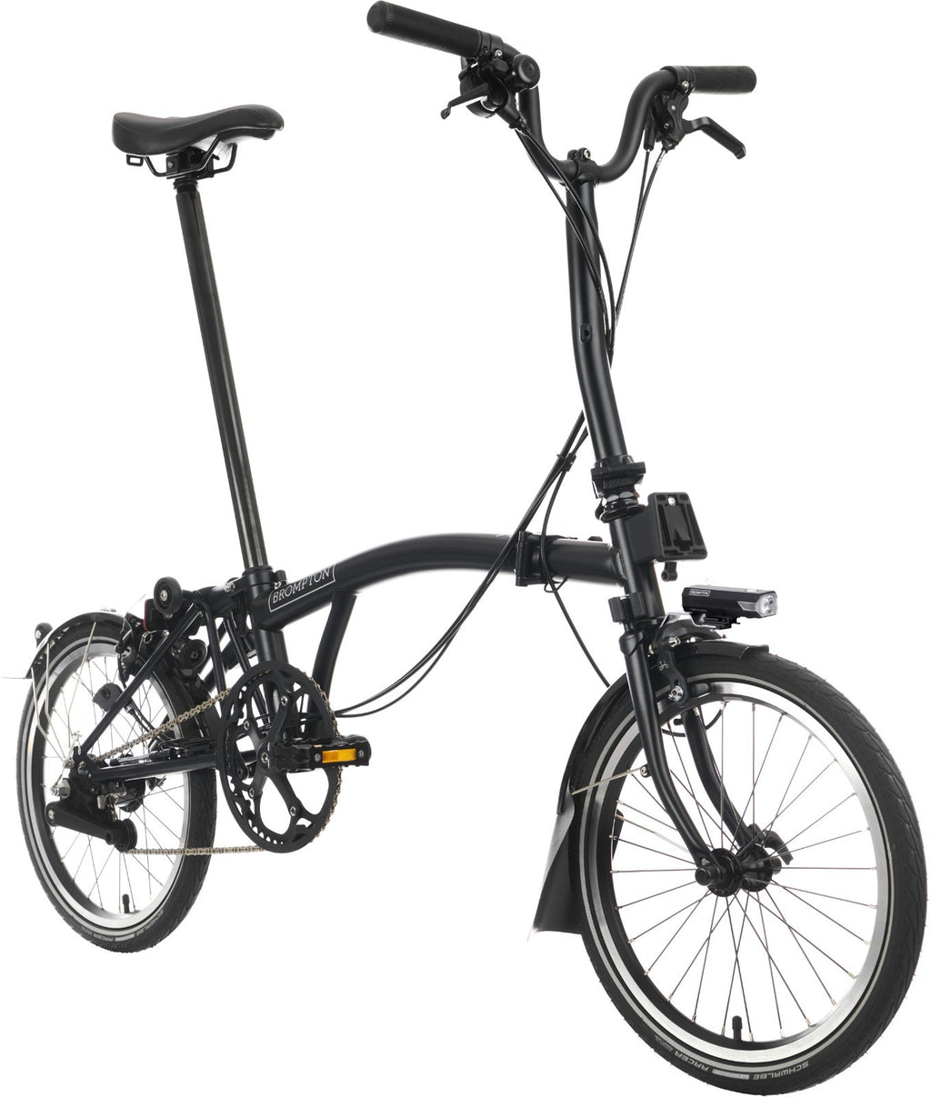NEW Brompton C Line 12-Speed Folding Bike Mid Bar 2026 in Matt Black