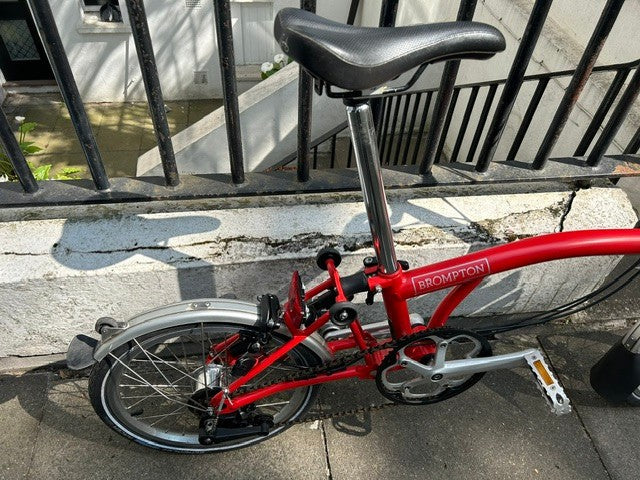 Brompton C Line Folding Bike - 6-Speed   Red