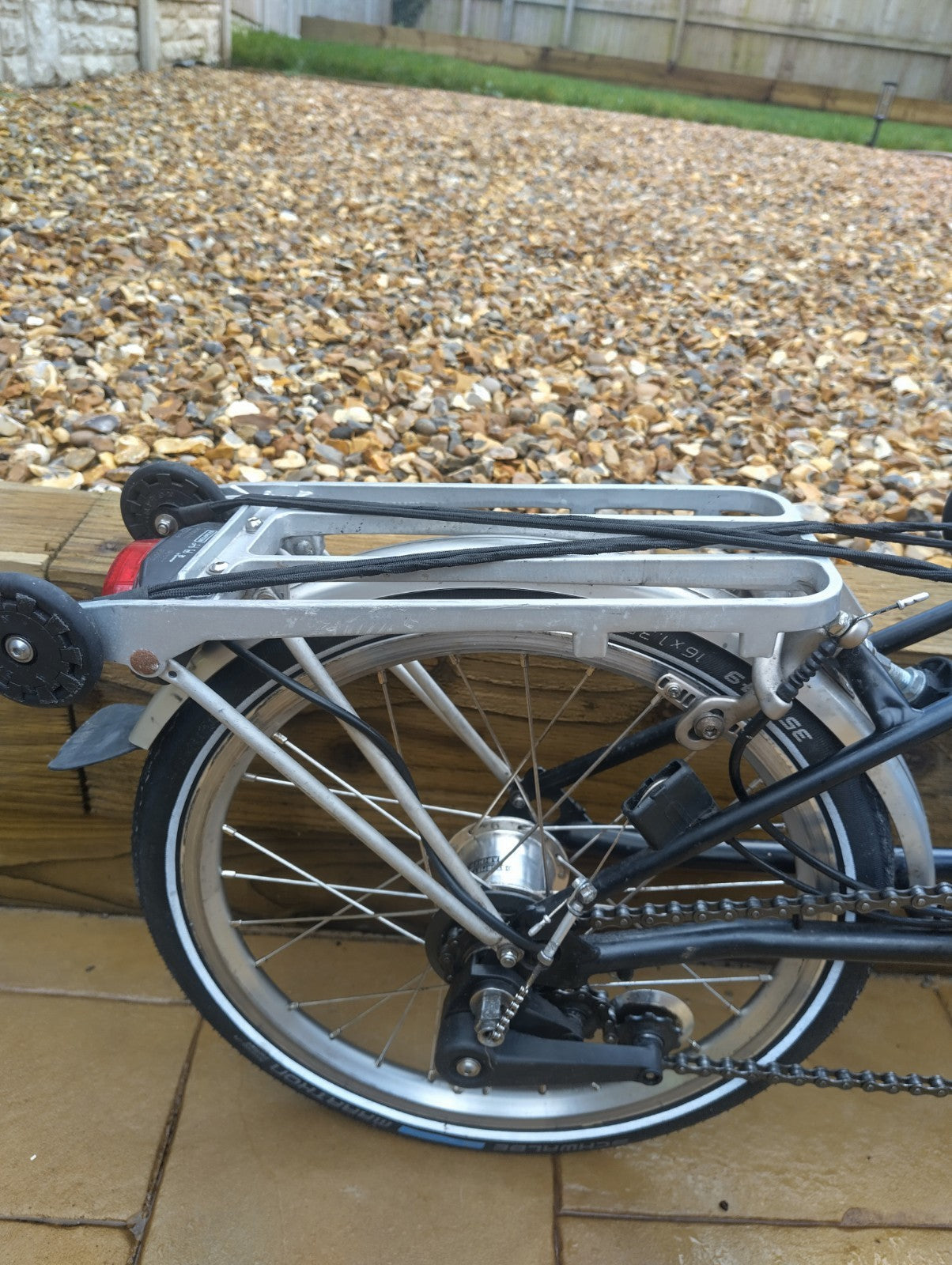 Brompton Folding Bike with bag, dynamo and rack