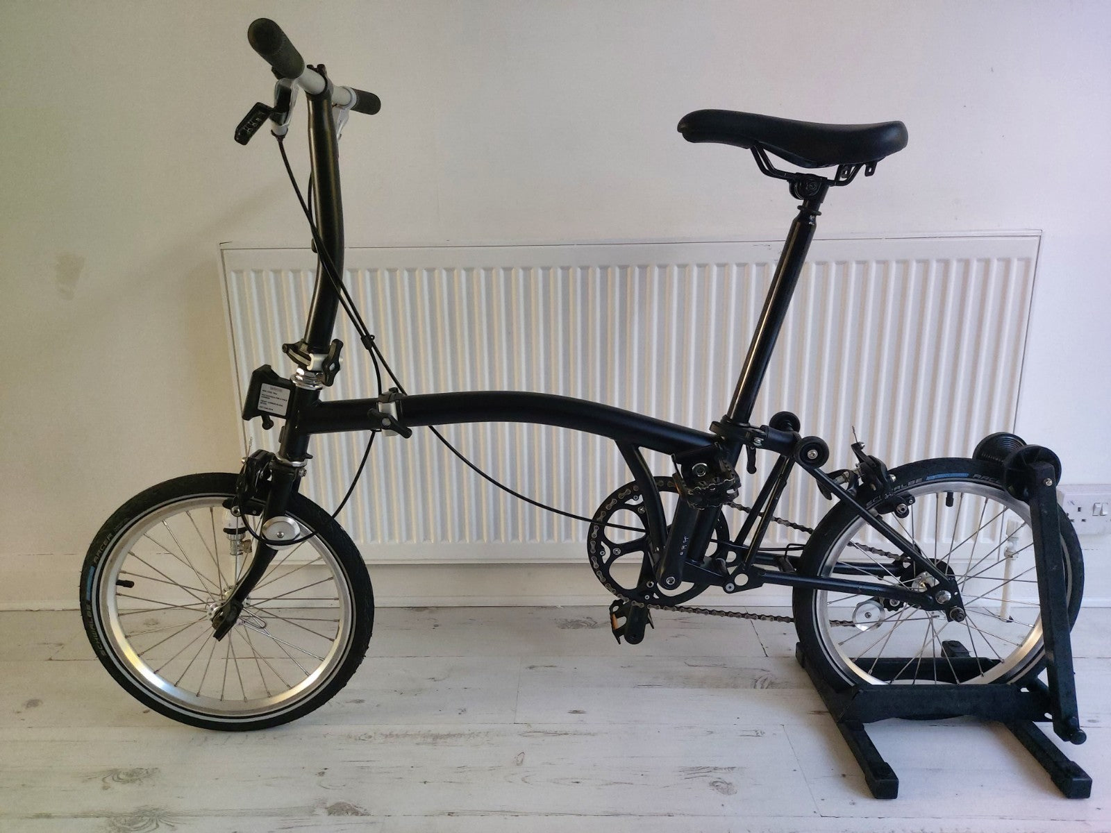 Brompton S1E Black Folding Bike