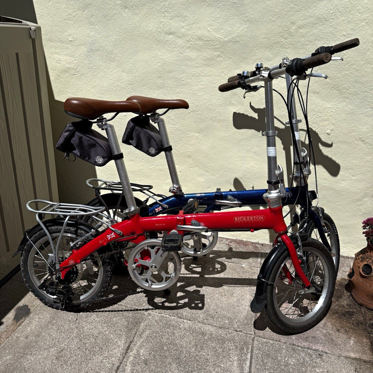2 Bickerton 16in Foldable Bikes incl’ Bickerton bike carrier bags