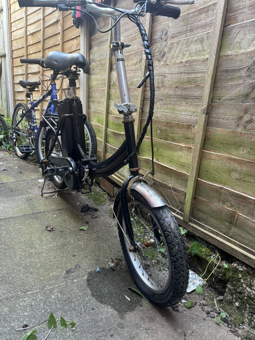 Black 20-inch E-Folding bicycle